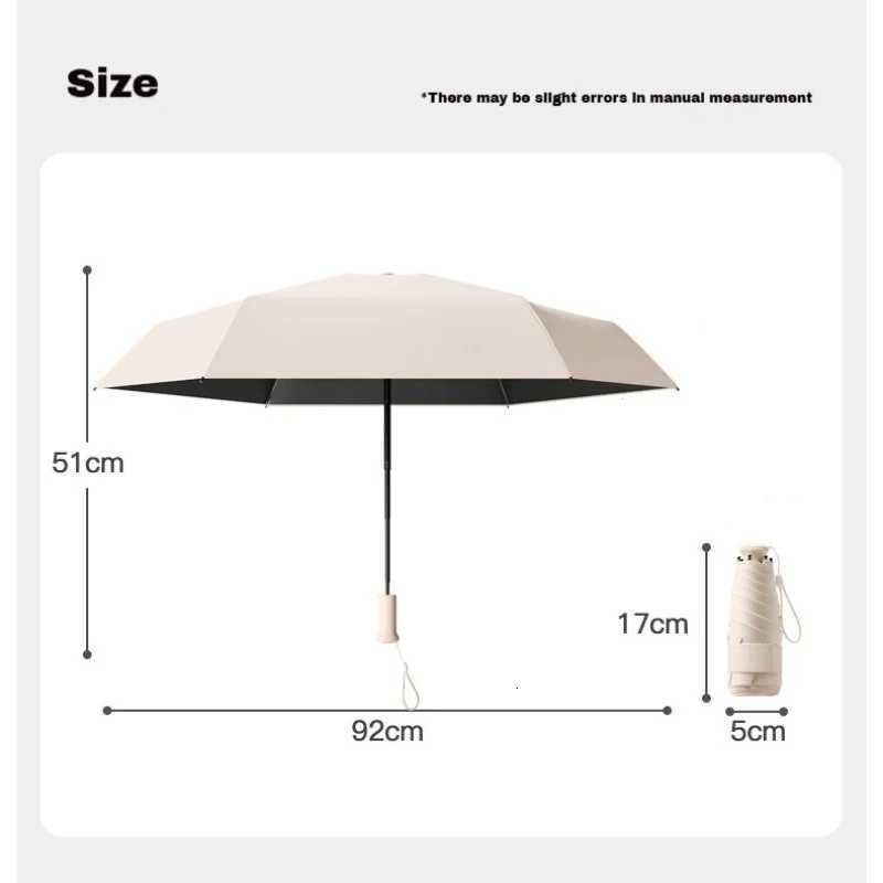 Ultra light mini telescopic handle dual-use sun protection and UV protection folding black rubber sun umbrellaM251122