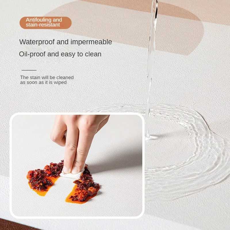 French Pastoral Leather Tablecloth Simple Print Exquisite Tea Table Cloth Home Decor Waterproof Non-slip Leather Table Mats C251122