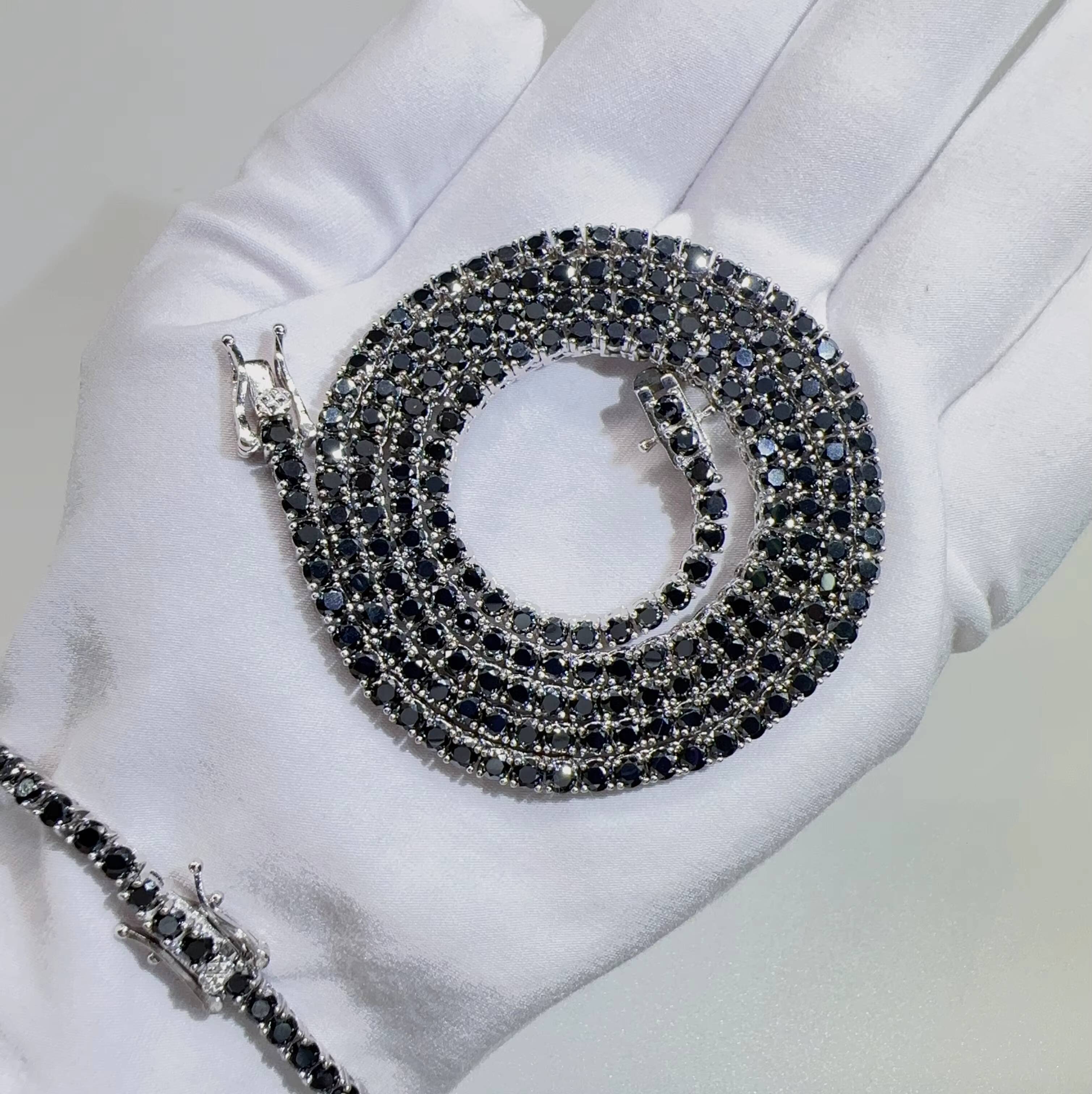 Sterling Silver 925 Tennis Bracelet Ready to Ship Iced Out Lab Diamond Custom Vvs Moissanite Hip Hop Jewelry Tennis Chain