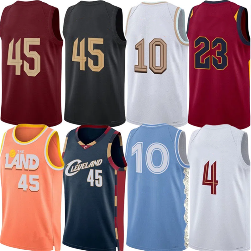 25 26 Cavs CLE Cavalier Basketball Jerseys Donovann Mitchell Darius Garland Evan Mobley Lonzo Ball Jarrett Allen James Larry Nance Max Strus Retro City Custom Jersey