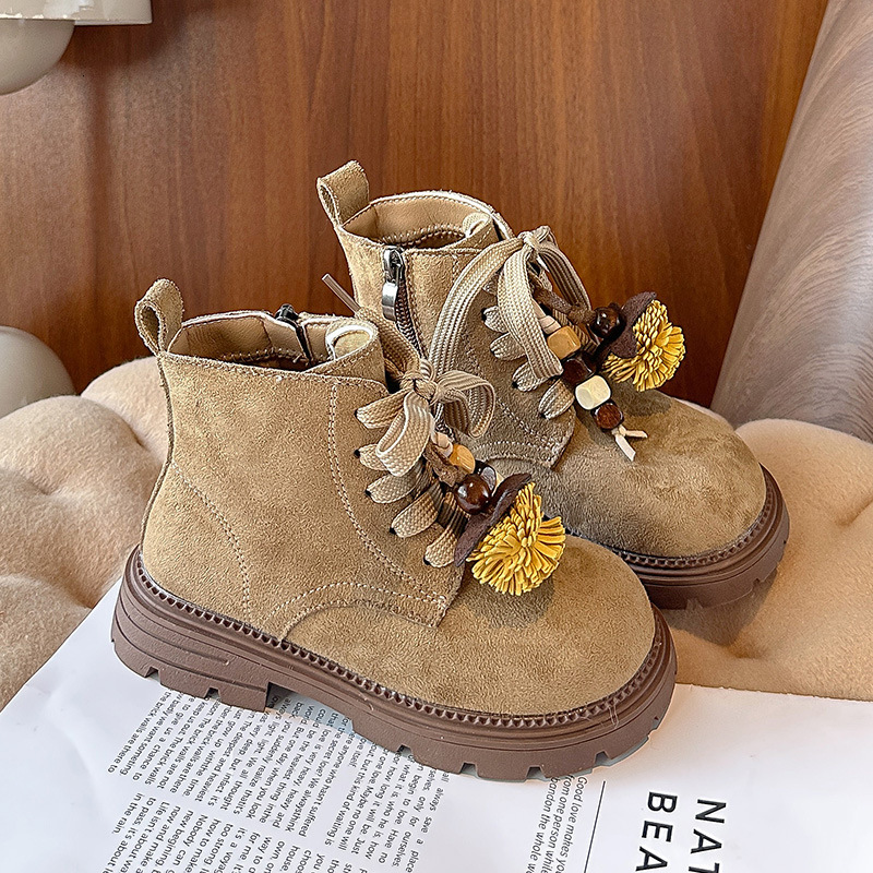 New designer shoes Autumn Winter New Warm Children s Martin Boots Girls Leather Boots Versatile British Style Boys Short Boots Cotton Boots