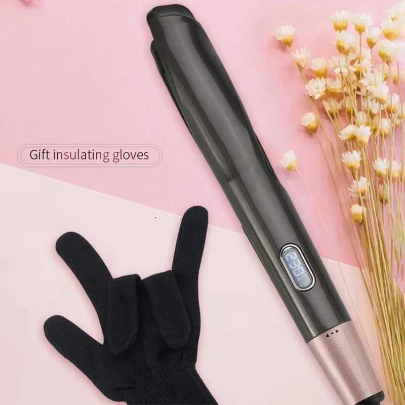 M04K Hair Styler 3-In-1 Tourmaline-Curler Straightener Waver With LCD Display And Rotating Temperature Control EU PlugT251122