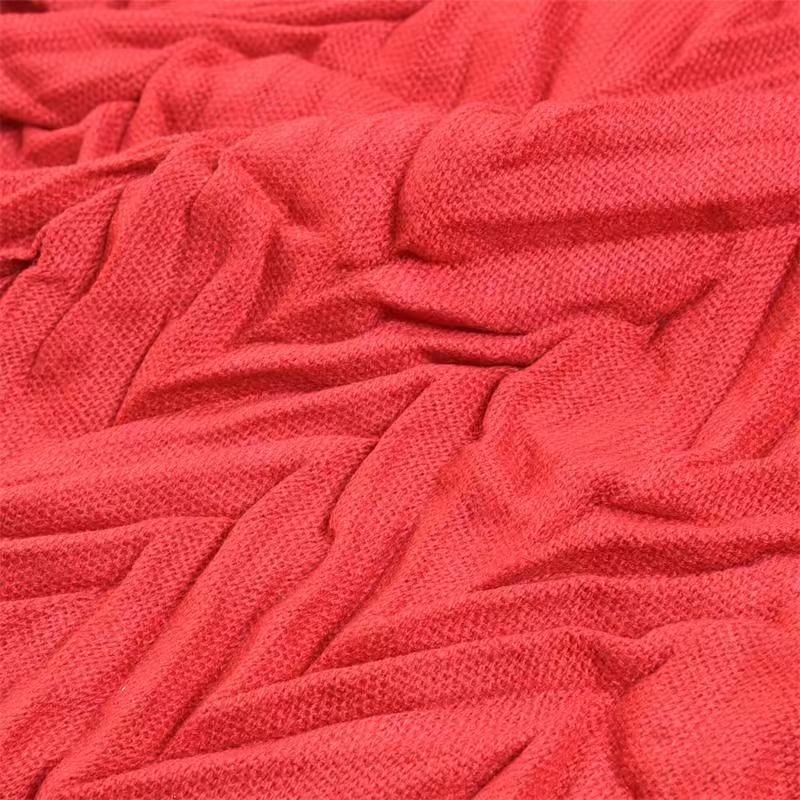 T534 Korean new women's pleated tassel scarf soft cotton yarn texture spring autumn winter neck shawl