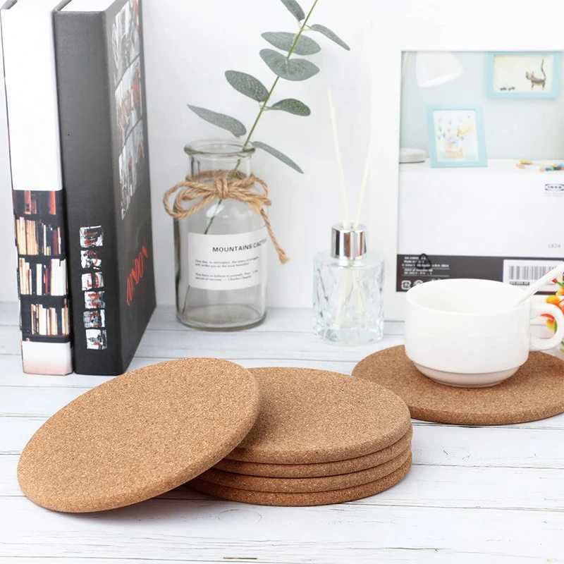10PCS Cork Coaster for Drink 90mm/354inch Round Absorbent Reusable Cork Mats Blank Coasters for Wine Glass Cup Mug DIY Crafts C251122