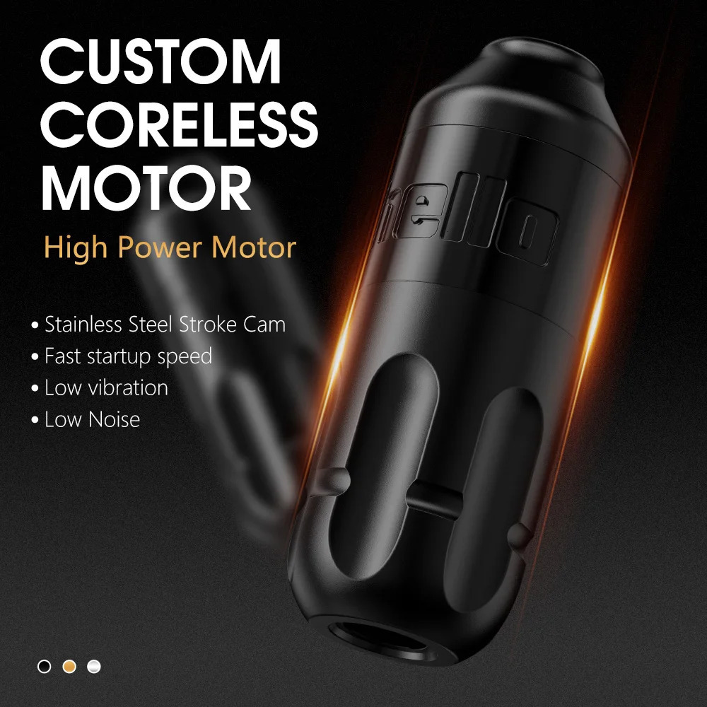 Ambition Stroke 4.0mm Rotary Tattoo Machine Coreless Motor Permanent Makeup Pen Grip RCA Interface For Body Art 250422