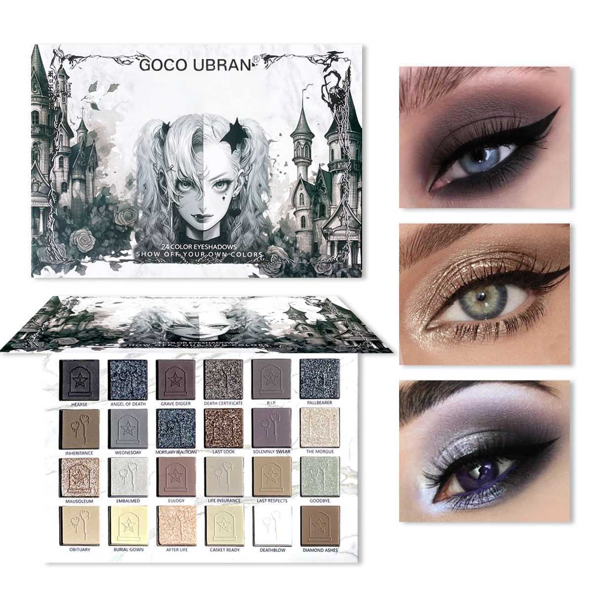 Dark Elf 24-Color Eyeshadow Palette - Vampire Inspired Matte/Shimmer/Glitter 12H Wear No Fallout Cosplay/Club/RaveHalloweenT251122
