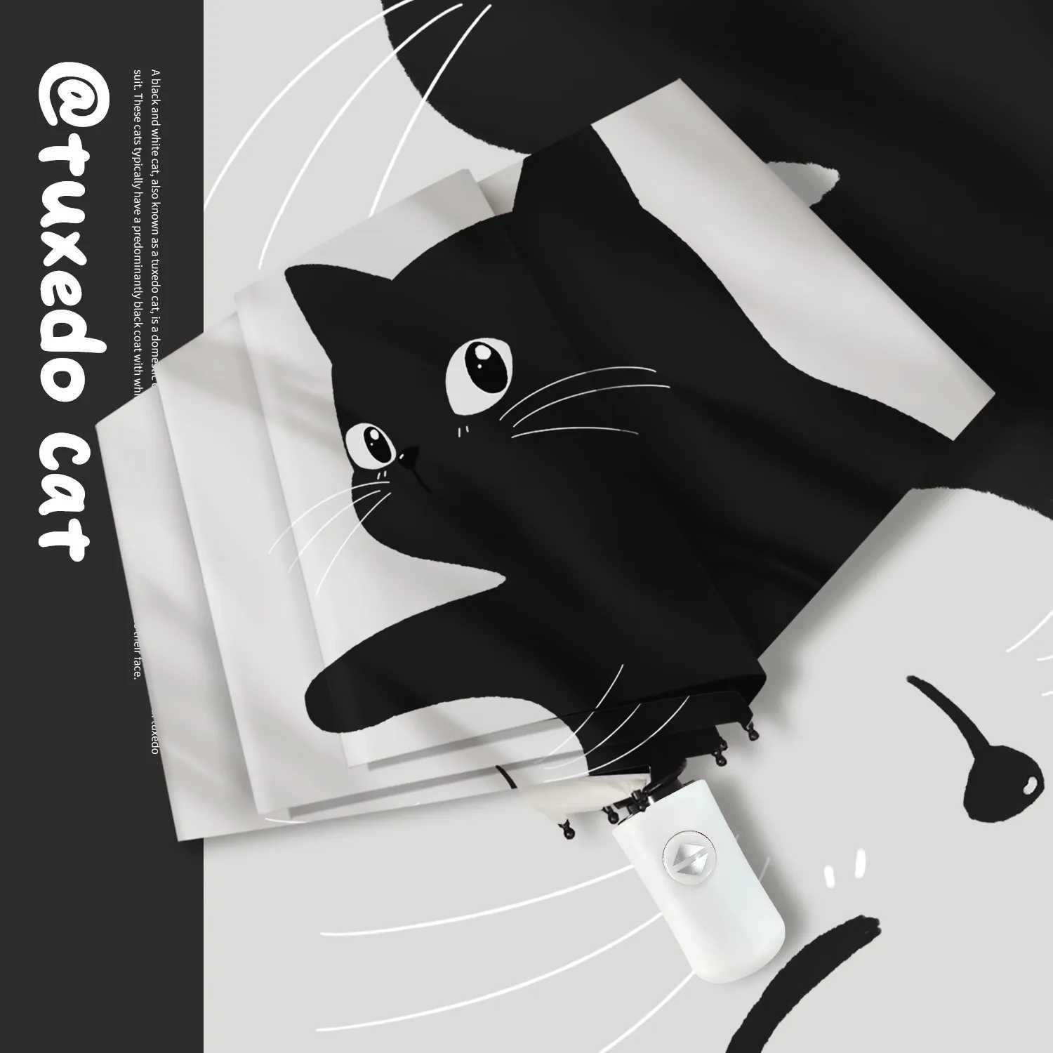 Cat umbrellas with sun and rain dual-purpose lightweight portable sun umbrellas for women fully automatic sun protection foldingM251122