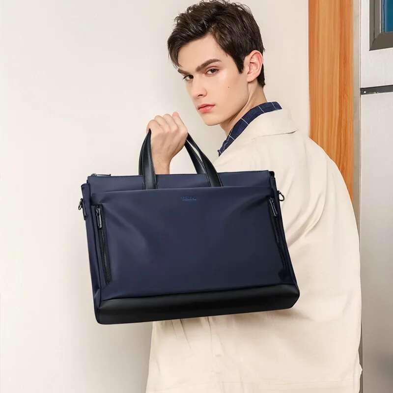 GOLF Briefcase Nylon With Leather Handle Crossbody Shoulder Hand Bag Office Laptop Bags For Men 15 Inch Waterproof Handbags