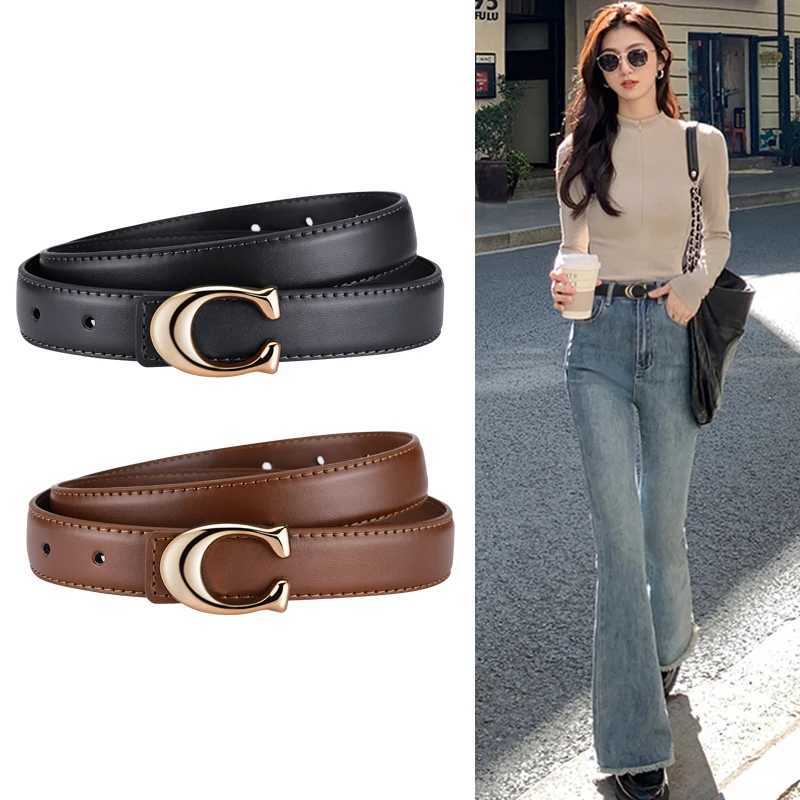 New Soft C-type Smooth Buckle Belt Business Versatile Casual Belt Fashion Womens Clothing Accessories J251122