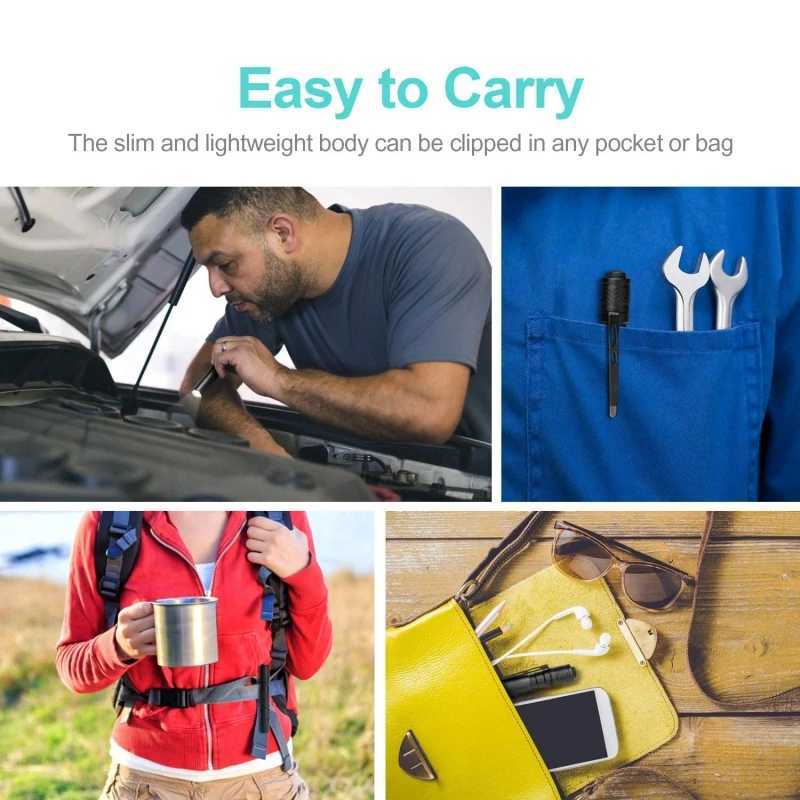 1/4 PCS Super Small Mini LED Flashlight Set Handheld Pen Light linterna Pocket Torch with High Lumens for Camping Fishing C251122