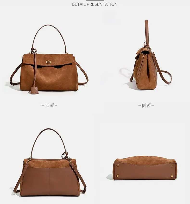 New Handbags For Women Tote High End Large Capacity Bags Shoulder Suede Leather S Bag Female Designer Bag