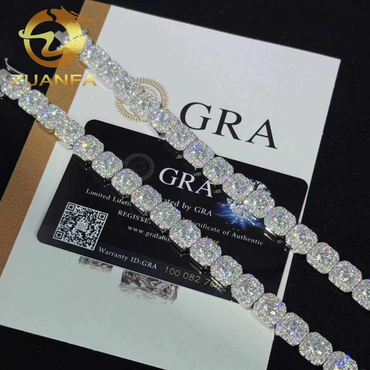 10mm Hip Hop Jewelry Iced Out Moissanite Cuban Bracelet 925 Silver Moissanite Cuban Link Bracelet Rapper Jewelry