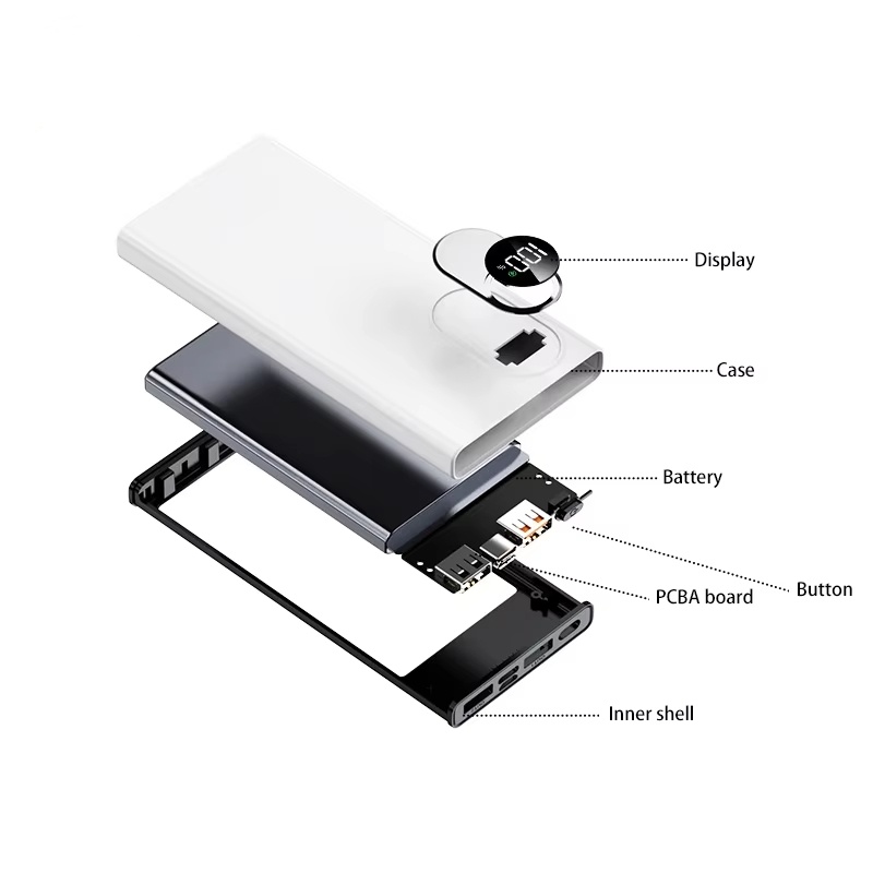 2026 120W 50000mAh Power Bank Super Fast Charging Battery High Capacity Digital Display PowerBank for iPhone Samsung Redmi