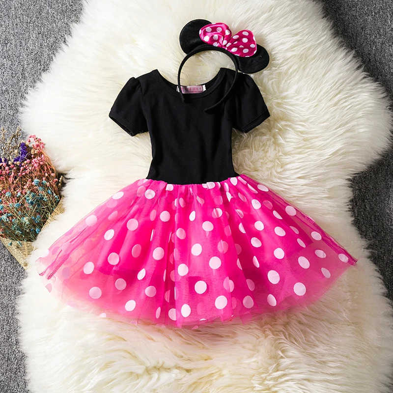 Disney Cute Baby Girls Dress Toddler Kids Halloween Carnival Party Costume Polka Dot Christmas Clothes Children Birthday Fancy Dress Up W250520 W25052