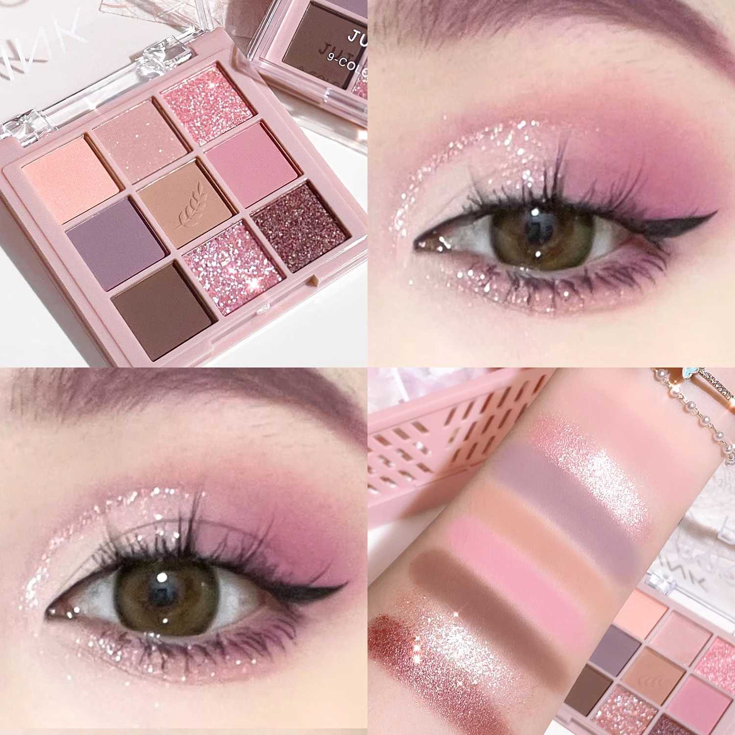 Nine-color eye shadow plate daily pearl matte earth color Jiugong grid eye shadow high-quality pure styleT251122
