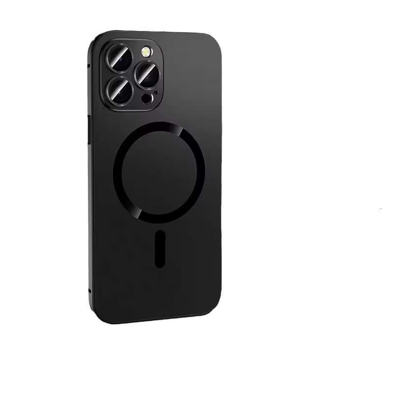 DHGadgets Shockproof metal frame aluminum alloy magnetic Charing desert titanium phone case suitable for iPhone 16 15 14 13Pro Max