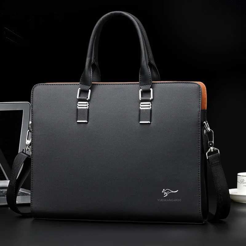 Business level mens briefcase high-capacity laptop handbag office mens shoulder messenger bag luxury handbag W250422
