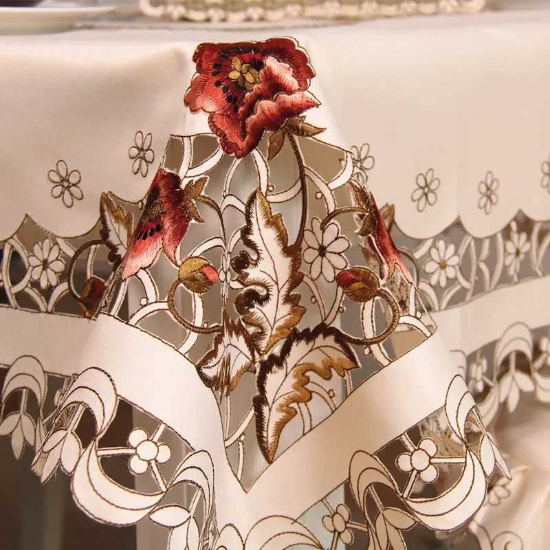Europe Luxury Embroidered Tablecloth Table Dining Table Cover Table Cloth Wedding Flower Chair Cover Textile Table Decoration C251122