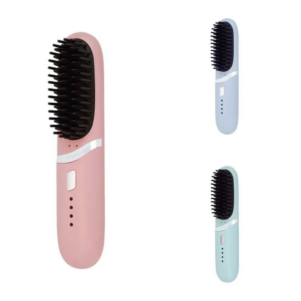 Negative Ion Heating Straightening Comb Long Lasting Straight Roll Dual-Purpose Charging Straight Hair Comb Wireless Fast HeatT251122