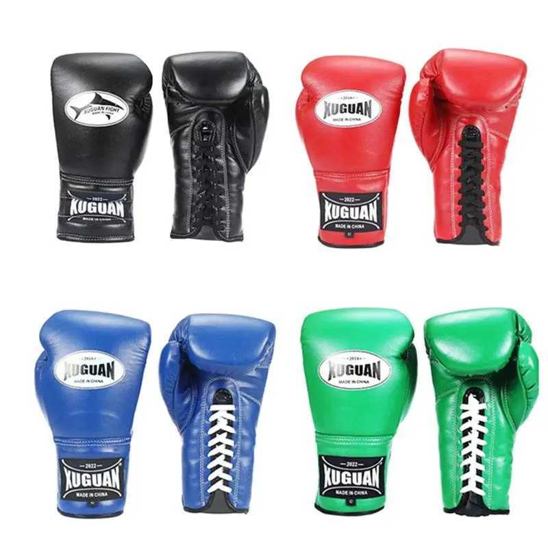 6/8/10/12/14 oz boxing gloves high-quality PU rope MMA Muay Thai training gloves adult Sanda fighting boxing training equipmentXJ250422