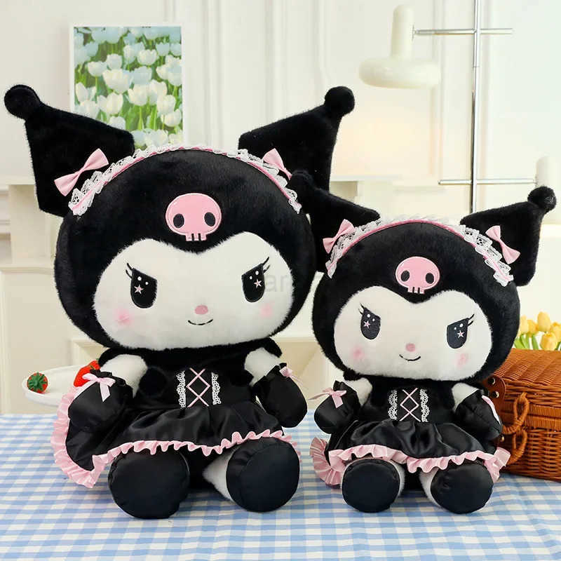 Sanrio 80cm Big Size Kuromi Black Uniform Cartoon Anime Plush Stuffed Doll Room Plushies Pillow Ornaments Girls Holiday Gifts H251122