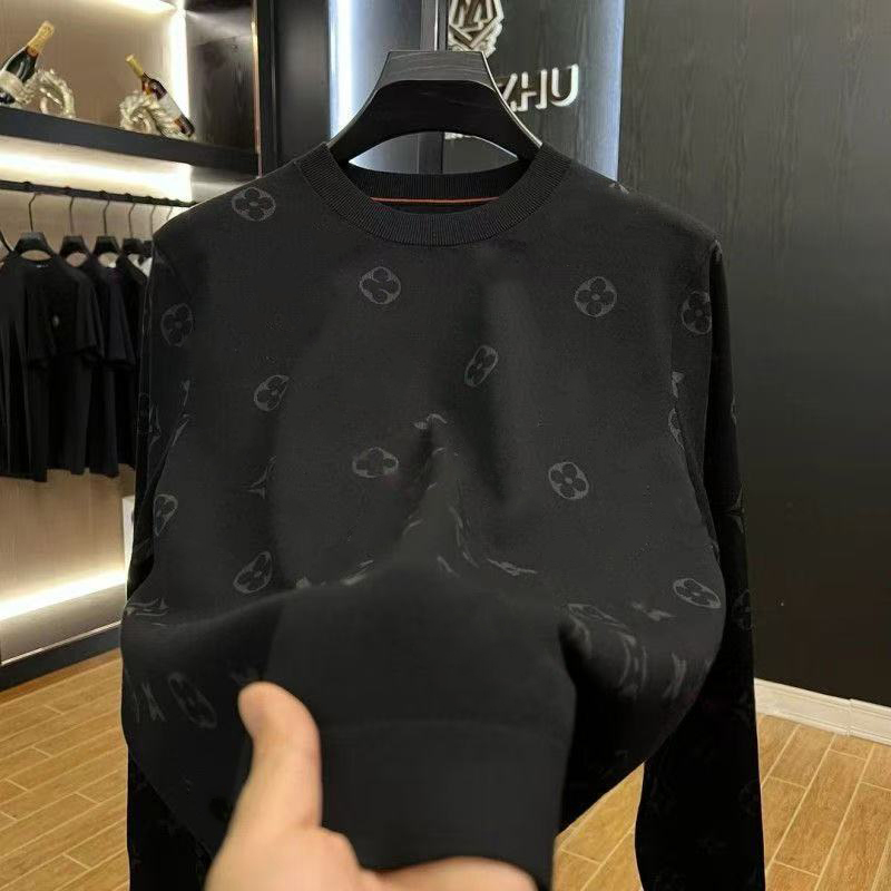 Autumn and winter new presbyopic letter Jacquard lazy relaxed round neck sweater for men and women with the same sweater M-5XL88