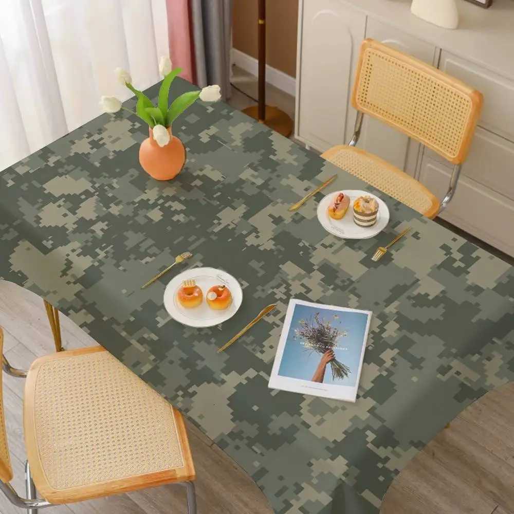 Color Camouflage Tablecloth Waterproof Stain Resistant Party Decoration Restaurant Cafe Dining Table Tablecloths 90X140cm C251122