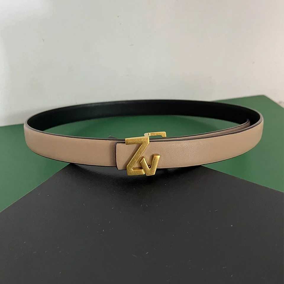 Luxury thin 25mm Reversible Leather Brand Belt Women Design Lady Girl Belt for women Waist Belt Chic Dress Party Belt for jeans J251122