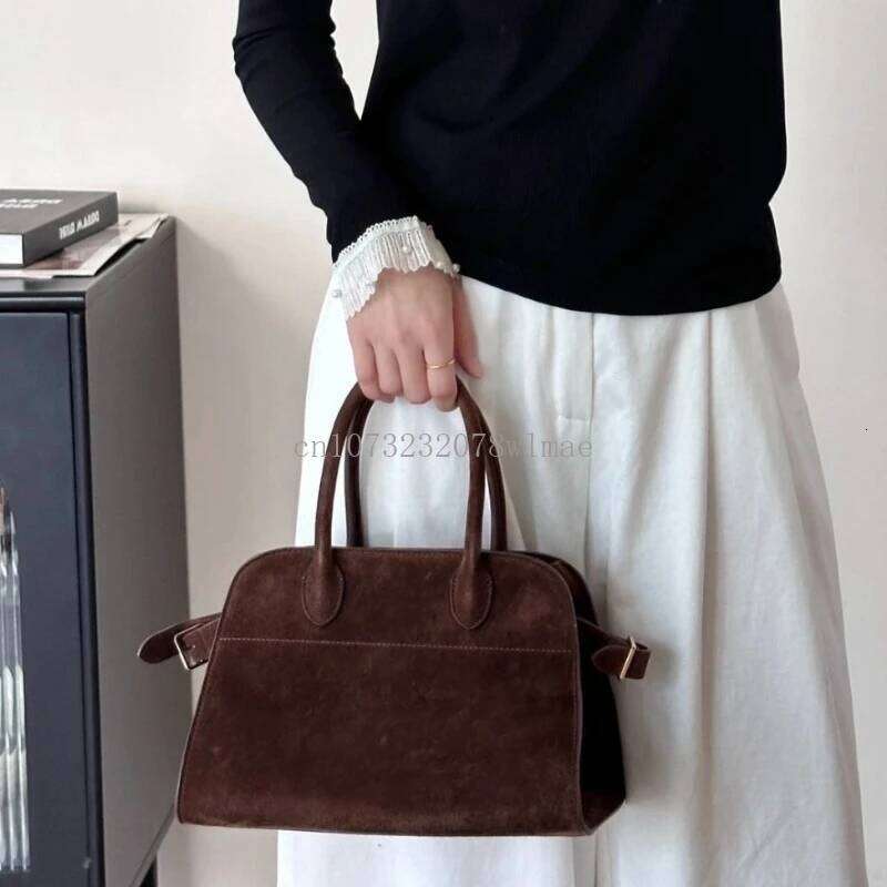 Autumn Winter Matte Suede Large Capacity Shoulder Design Outdoor Travel Bags Women's Ladies Commute Handbag Tote Bag