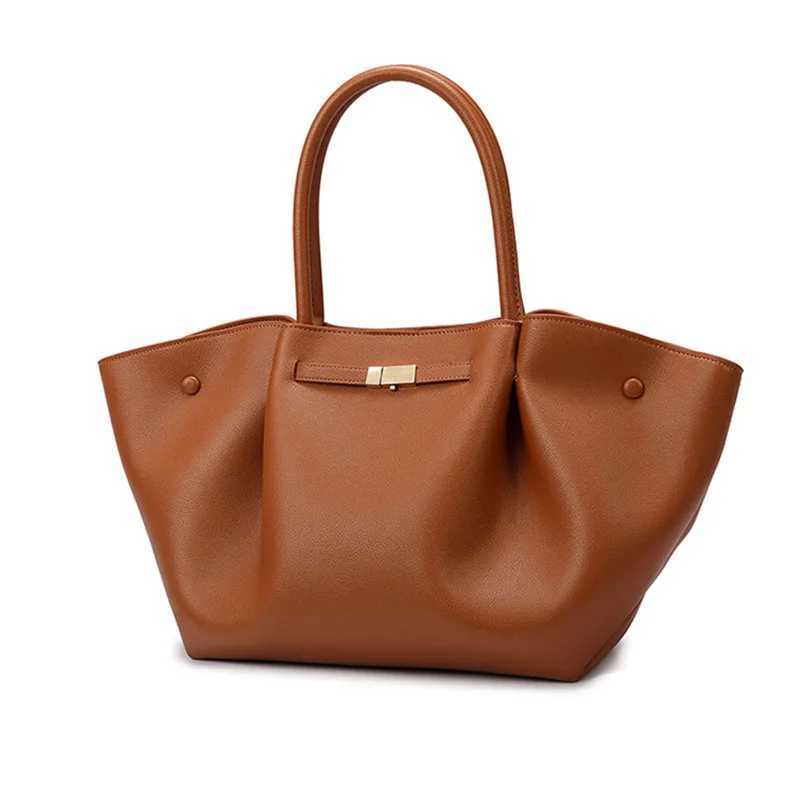 Litchi patterned wing shoulder bag large capacity European and American retro tote bag fashionable and versatile K251121