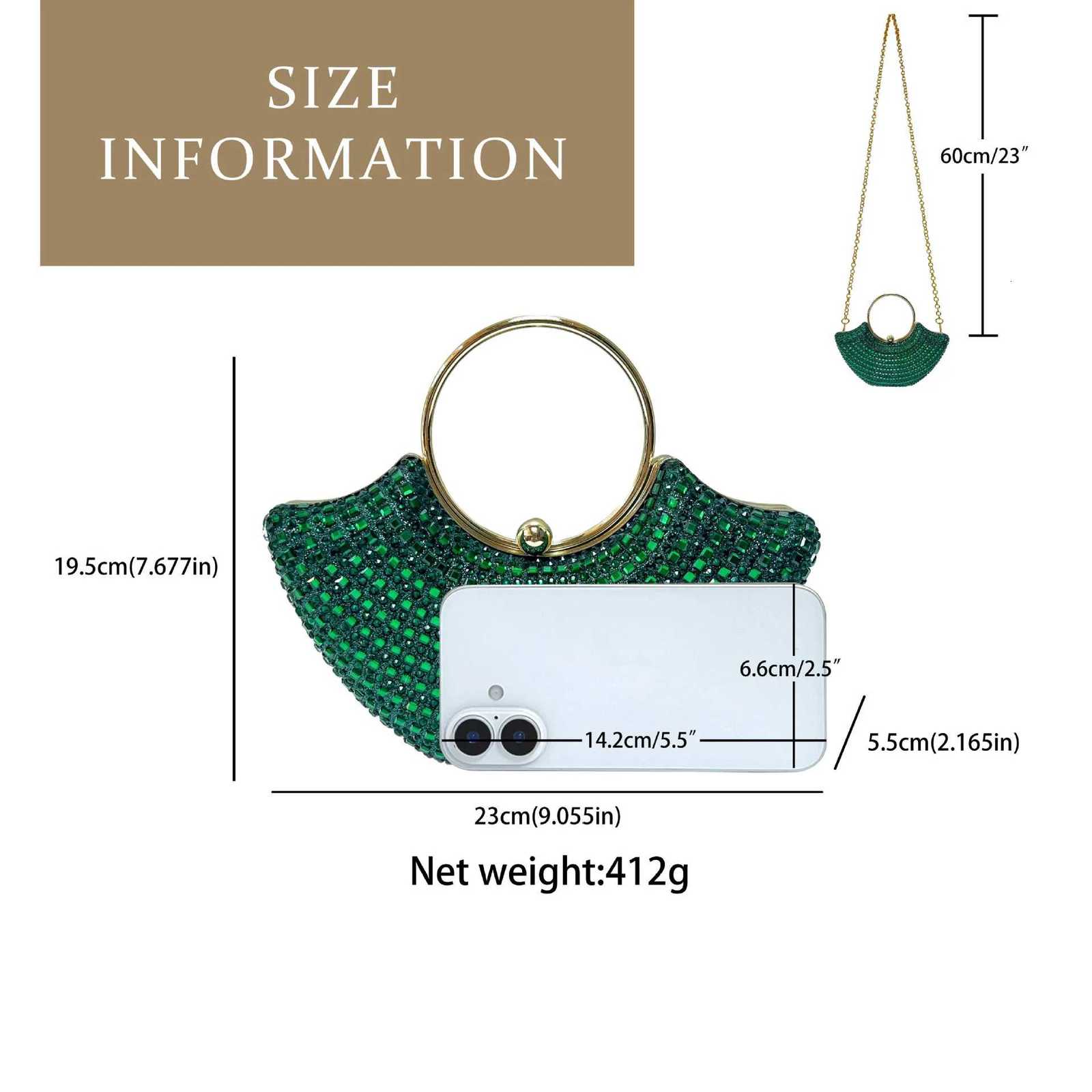 Luxury Rhinestones Evening Bags Fashion Chain Shoulder Crossbody Bags For Women Elegant Party Wedding Bag K251121