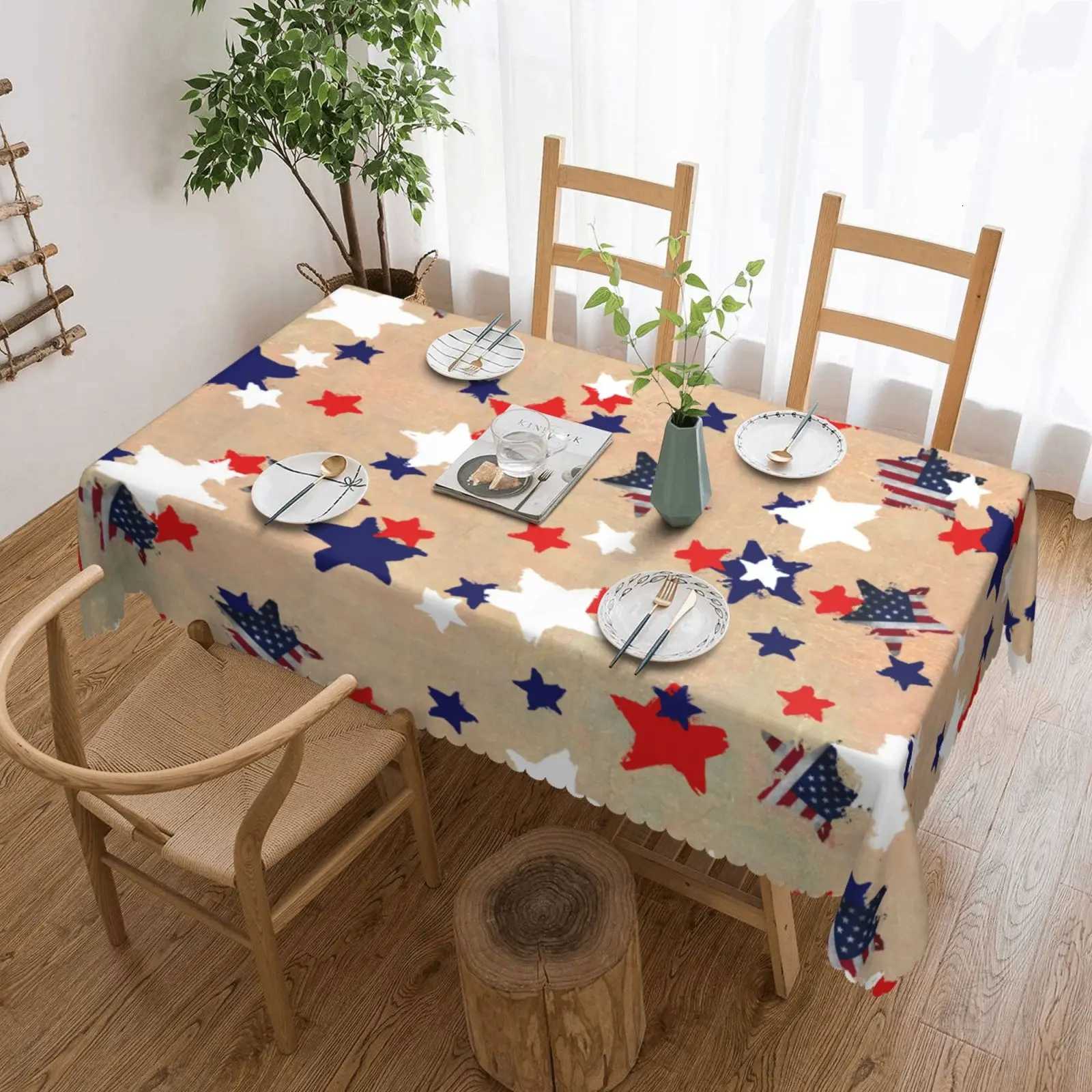 1 Piece Vintage Star Pattern Printed Tablecloth 4 SelfAdhesiveS tickersE mbossedE dgesS uitablef orH omeK itchenL ivingR oomD iningT ableB alconyC C25