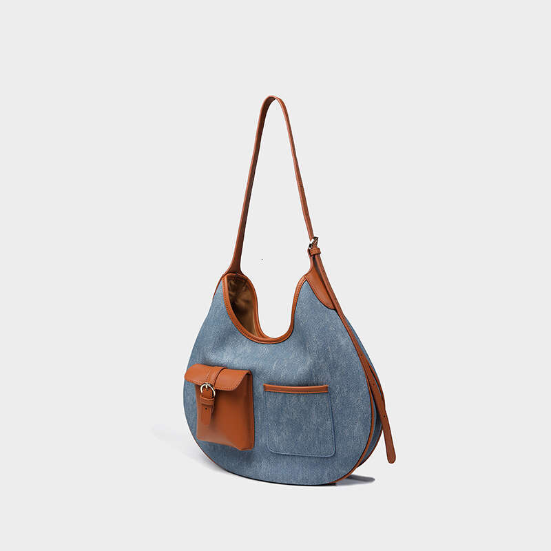 Designer Women's Bags Designer Large Capacity Denim Tote For Women's Commuting Armpit New High-End Lazy Style Single Shoulder Crossbody Bag
