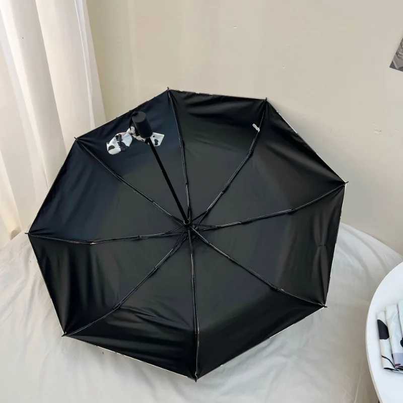 Cute Panda Umbrella Childrens Umbrella Automatic Mini Folding Vinyl Umbrella UV Protection Tiny LightweightM251122