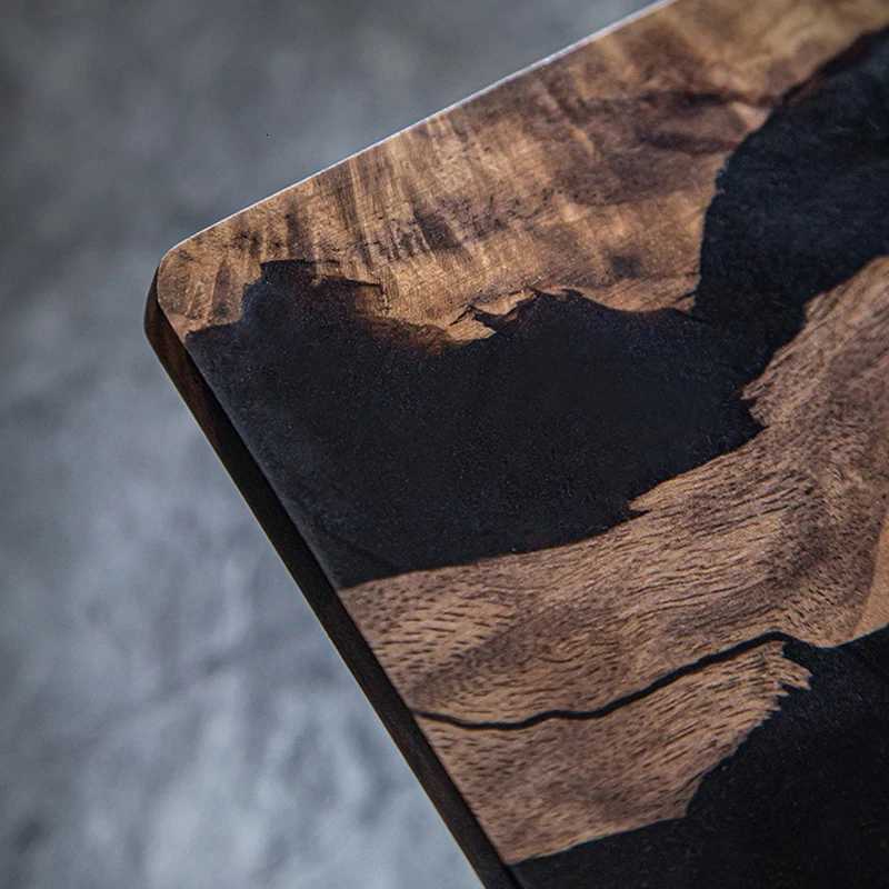 Walnut Wood Tea Coffee Cup Pad Placemats Creative Resin Heat Resistant Mat Drink Insulation Coaster Square/Round Table Decor C251122