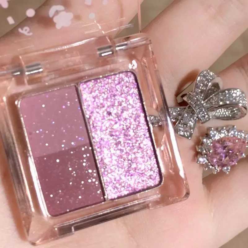 Dream Glittering Purple Eyeshadow Glitter Pearlescent Highlighter Makeup Monochrome Glossy Shiny Eye Shadow PaletteT251122