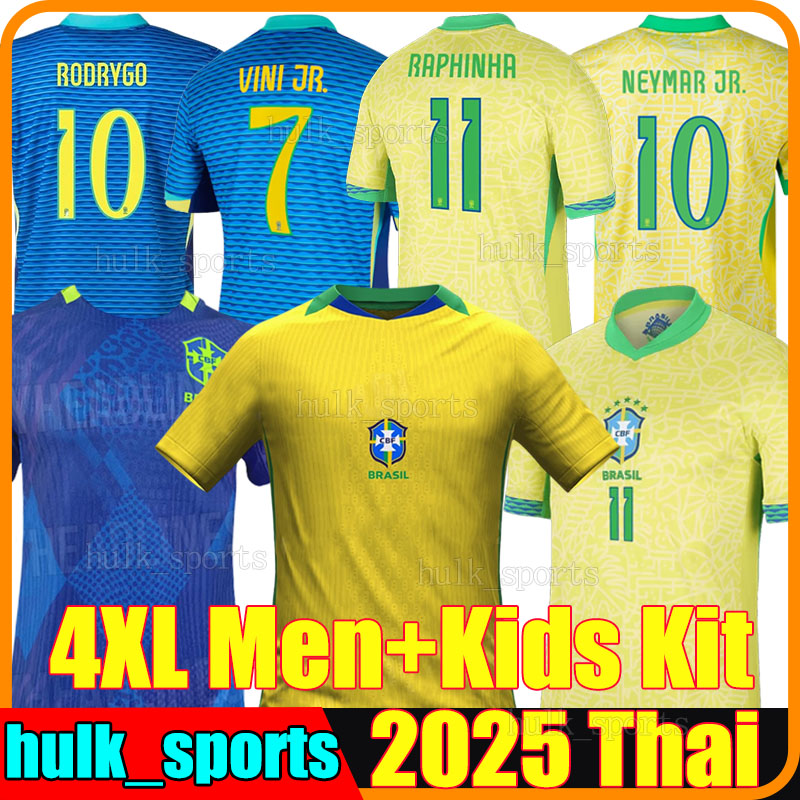 4XL 2025 bRaSiL VINI JR soccer jerseys 24/25/26 Camiseta de futbol RAPHINHA RODRYGO CUNHA MARQUINHOS SAVINHO ENDRICK ESTEVAO football shirt bRaZiLS men kids kit socks