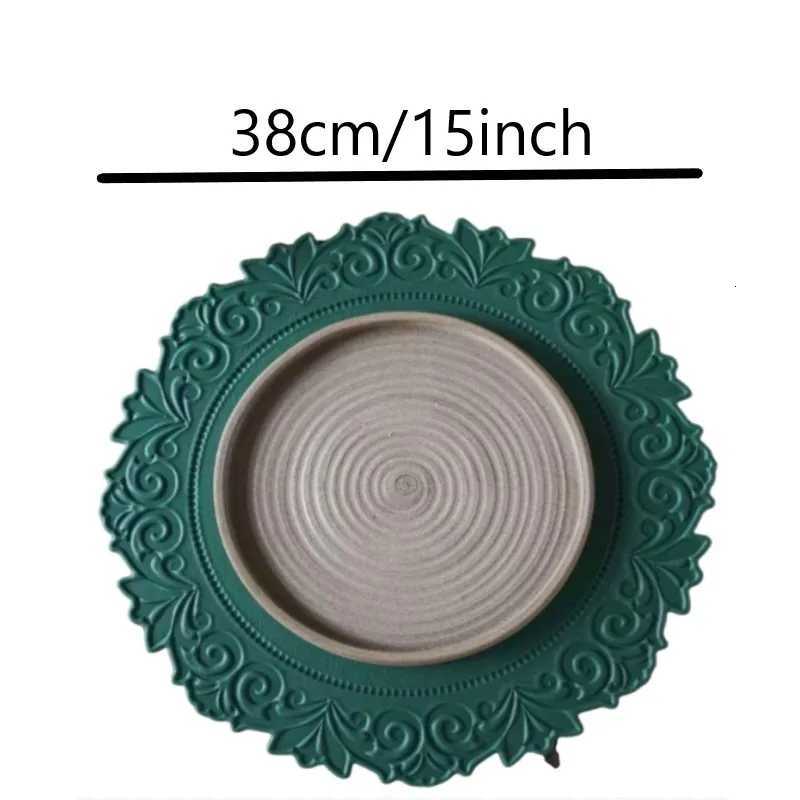 1/4/6PCS Green Christmas Placemats Shaped Faux Leather Table Mats Pad Kitchen Accessories Outdoor Indoor Round Place Mat Nordic C251122