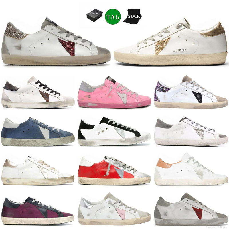 Golden Casual Shoes HiStars Designer Super Star goosesity Sneakers Women Luxury Sequin Italy Classic White Do -Old Dirty shoes