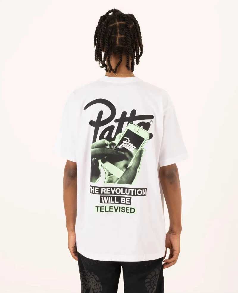2025 PATTA Chlorophyll 20 Anniv T-shirt black unisex fashion street wear pure cotton skin soft breathable sportsT250421