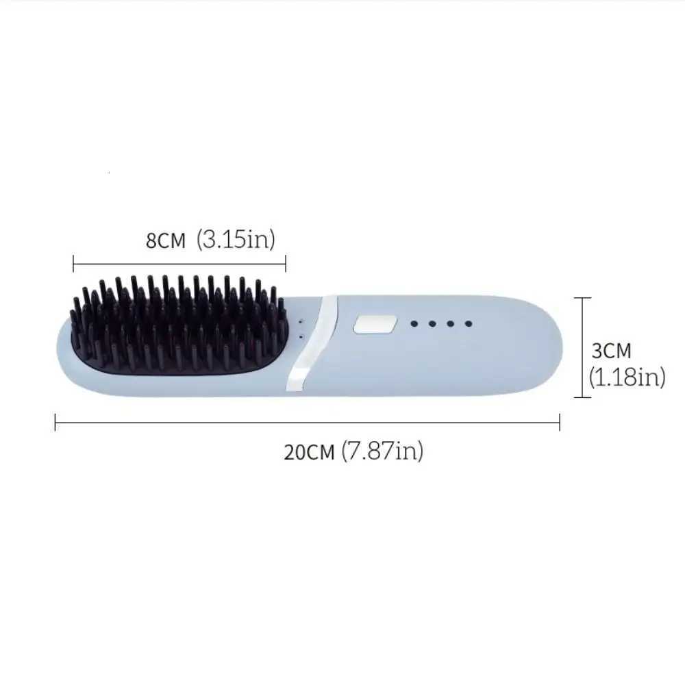 Negative Ion Heating Straightening Comb Long Lasting Straight Roll Dual-Purpose Charging Straight Hair Comb Wireless Fast HeatT251122