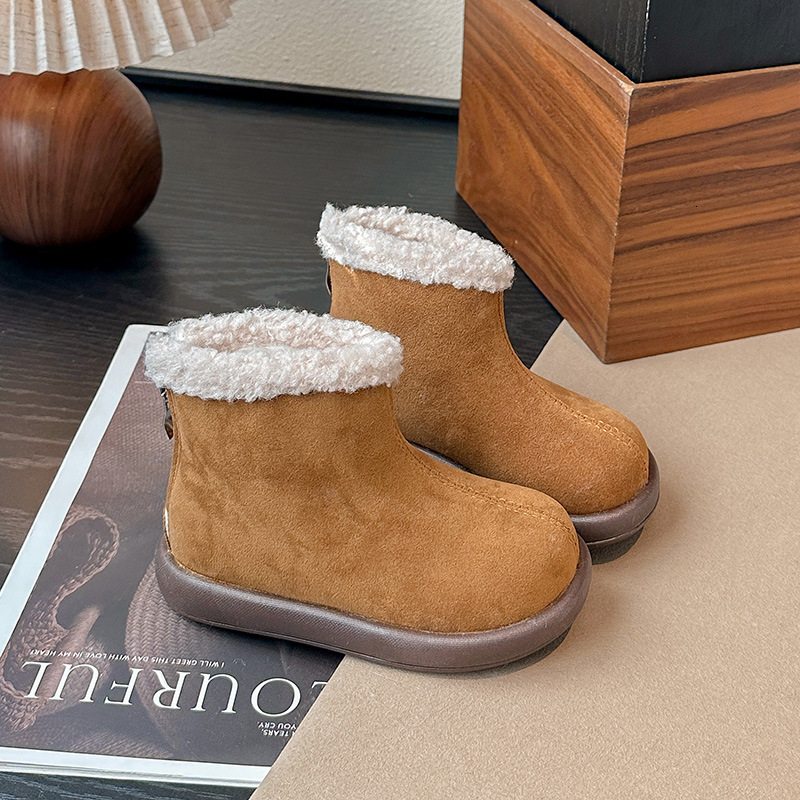 New designer shoes Children s Short Boots with Fleece Winter New Boys and Girls Cotton Boots Warm Thickened Snow Boots Baby Shoes