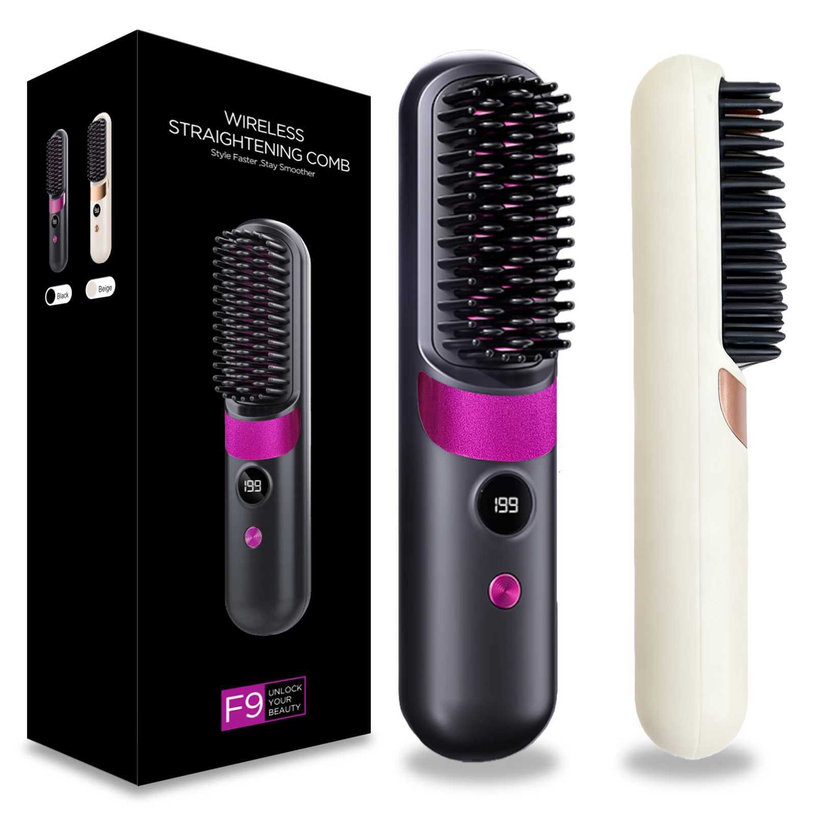 Beard Hair Straightener for Men Rechargeable Beard Brush for Medium to Long Beards Costume and Grooming Christmas Gifts for MenT251122