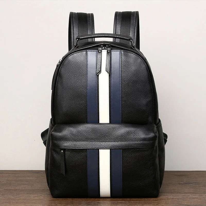 Cowhide Men's Backpack Large Capacity Business Travel Bag Casual Leather Business Computer Backpack Men's Advanced Sense - view 9