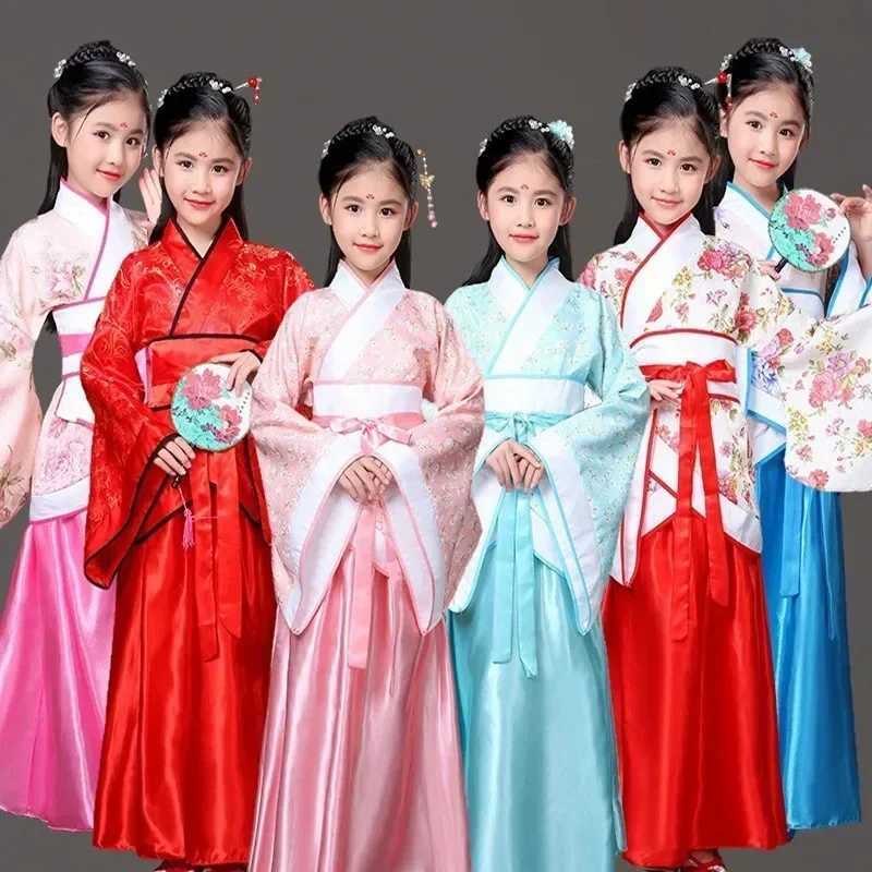 Baby Hanfu Dress Girls Sets Perform Dance Cosplay Childrens Clothes Chinese y2k Costume Kids Princess Tang Suit Girl Vestidos W250422
