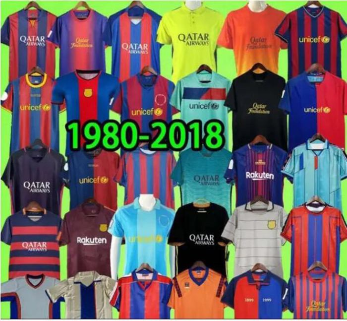 Retro soccer jersey 96 97 00 01 02 03 04 05 06 07 08 09 10 11 14 15 18 19 20 21 22 XAVI RONALDINHO RIVALDO GUARDIOLA PUYOL Iniesta maillot de football 18 19 tops