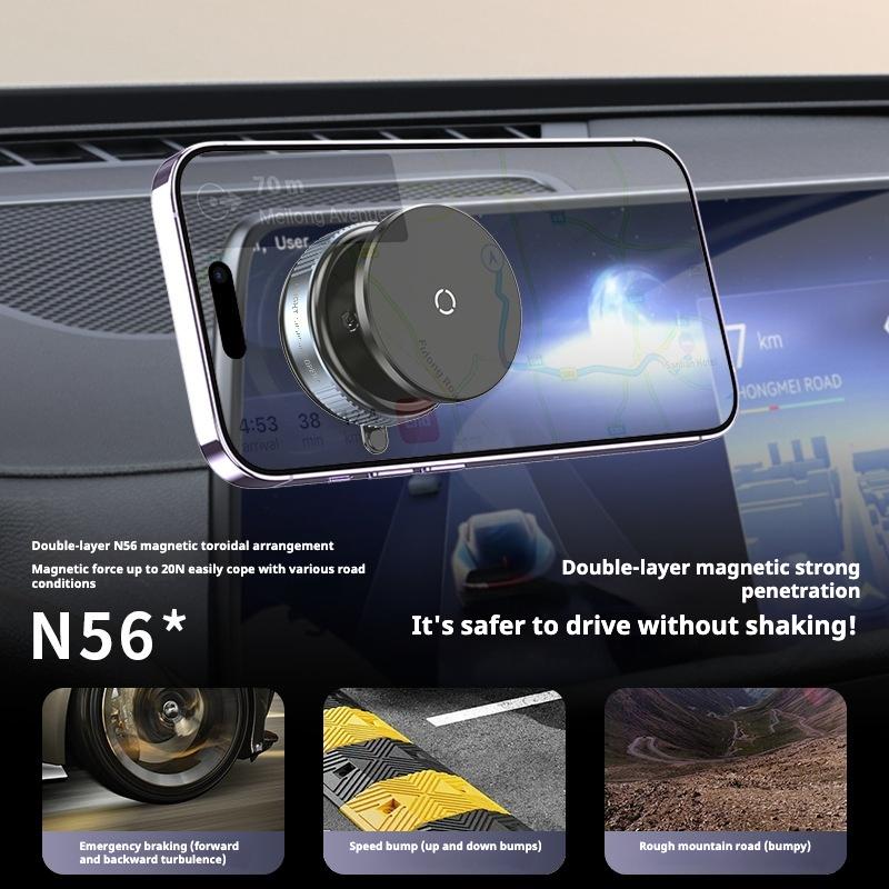 Multifunctional vacuum magnetic mobile phone bracket, suction panel dashboard bracket, lazy wall rotating bracket