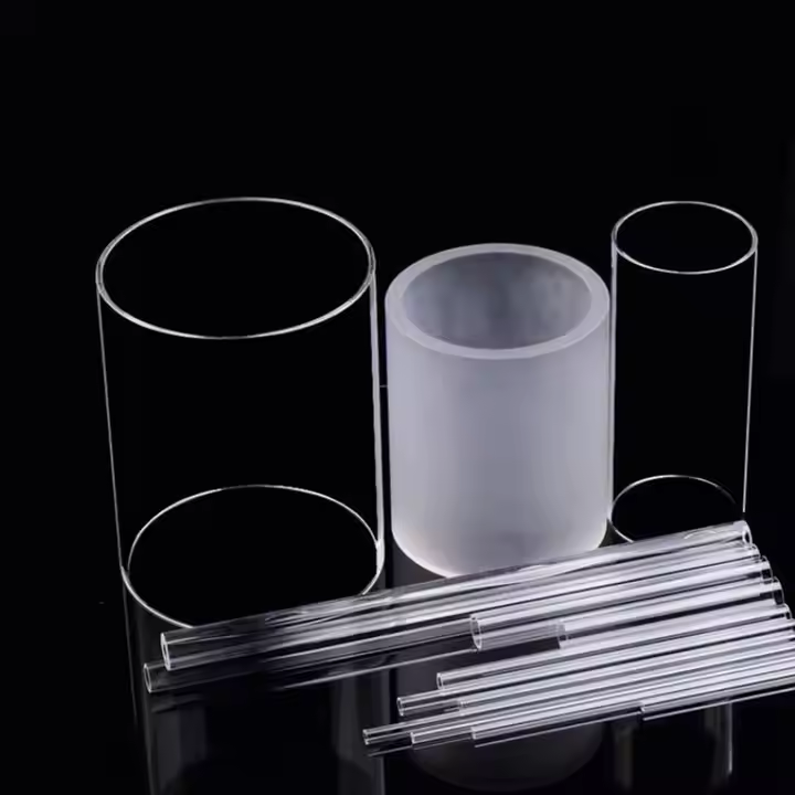 High Temperature and Anti-corrosion Transparent Quartz Glass Tube Large Diameter Customized Quartz Tube