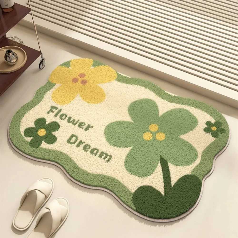 VIKAMA luxury Modern Minimalist Floral Living Room Rug Contrasting Colour Artistic Design Floor Mat Ins-Style Home Decor RugM251122