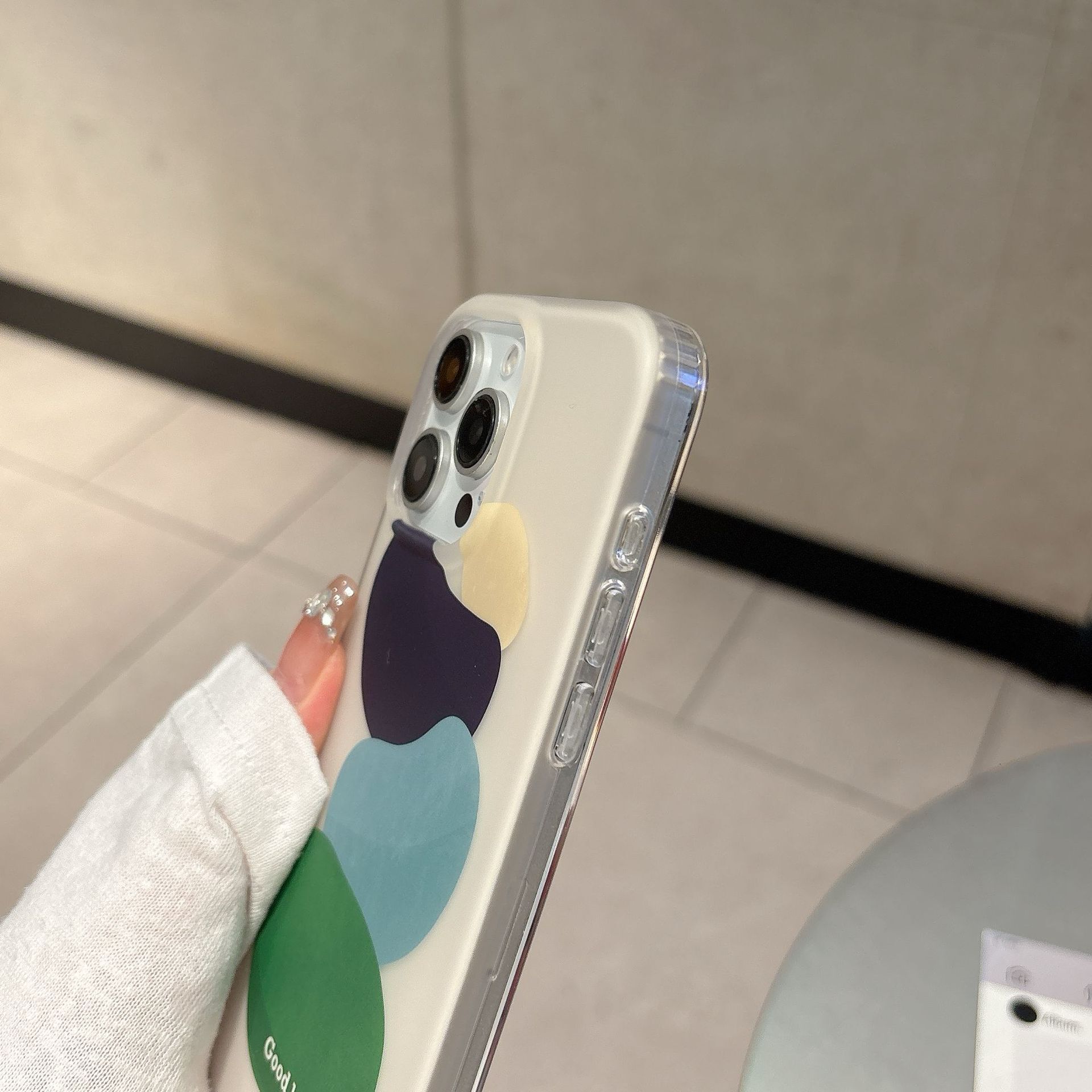 Yellow Green Blue Block Phone Case Compatible with iPhone 16/15 Pro Max INS Matte Protective Cover New Model